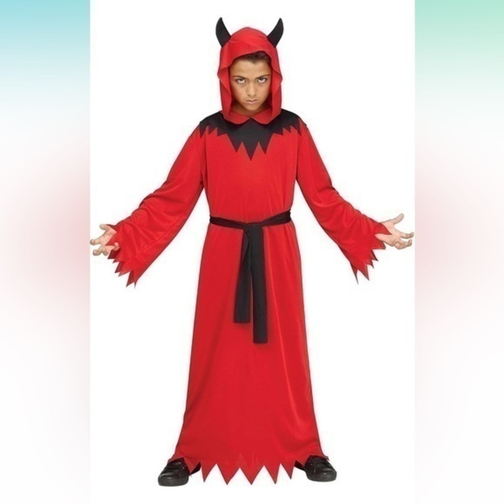 NWT Devil Robe Costume Red Halloween Costume gothic robe dress Up size L
